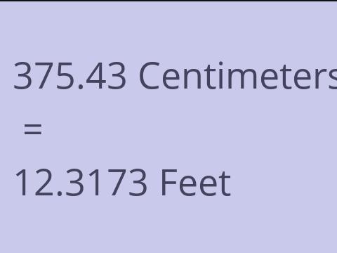 375.43 CM TO FEET