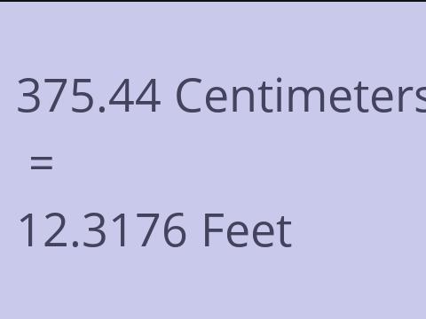 375.44 CM TO FEET