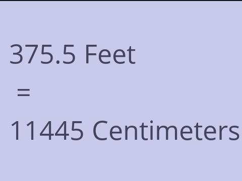 375.5 FEET TO CM