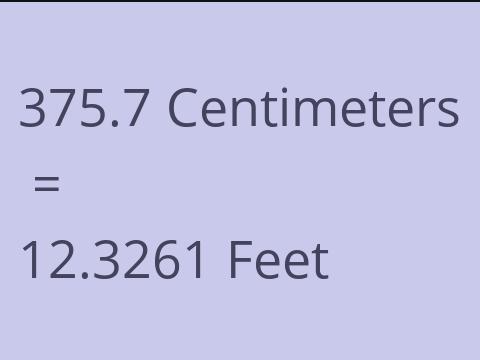 375.7 CM TO FEET