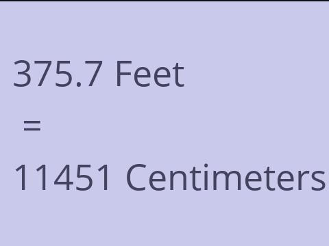 375.7 FEET TO CM