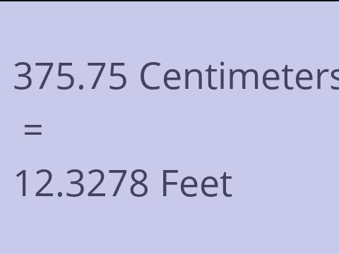 375.75 CM TO FEET