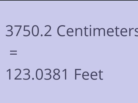 3750.2 CM TO FEET