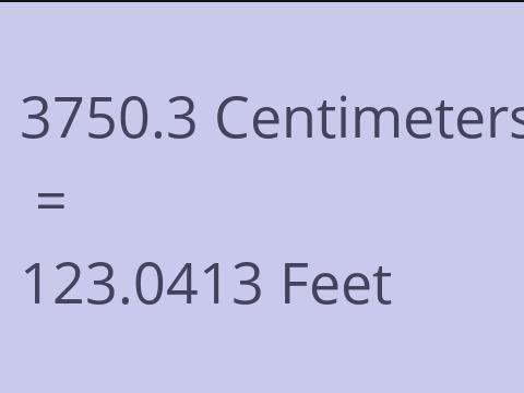 3750.3 CM TO FEET