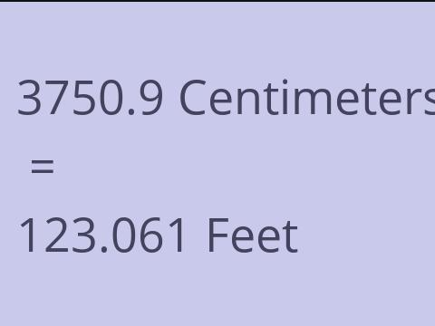 3750.9 CM TO FEET