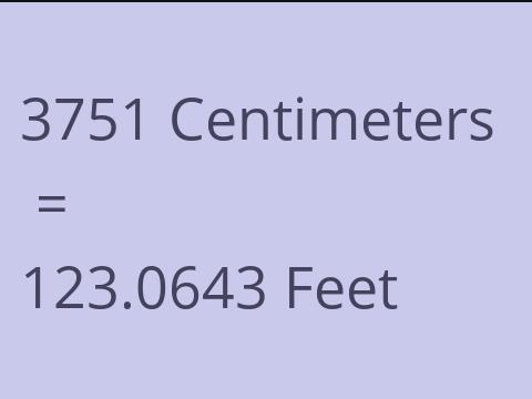 3751 CM TO FEET