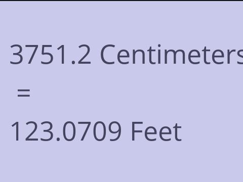 3751.2 CM TO FEET