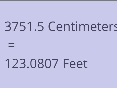 3751.5 CM TO FEET