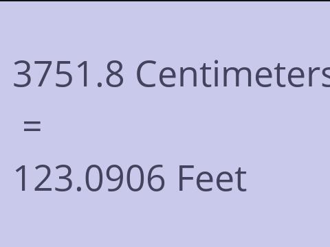 3751.8 CM TO FEET