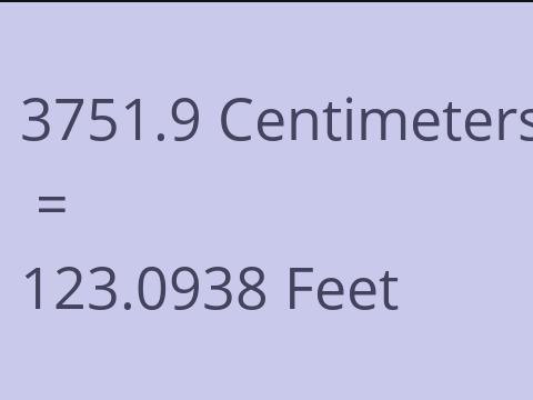 3751.9 CM TO FEET