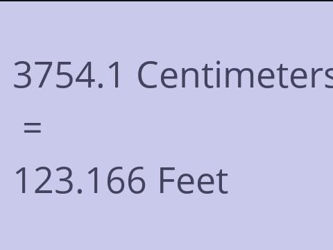 3754.1 CM TO FEET