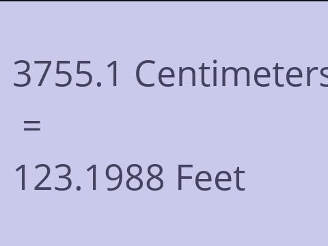 3755.1 CM TO FEET