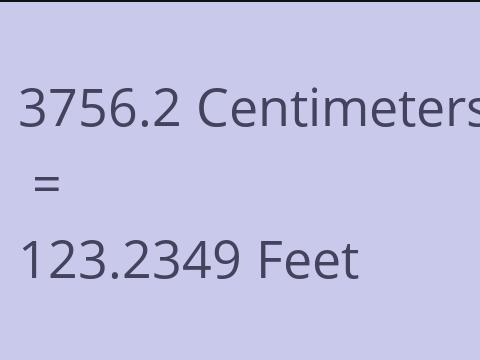 3756.2 CM TO FEET