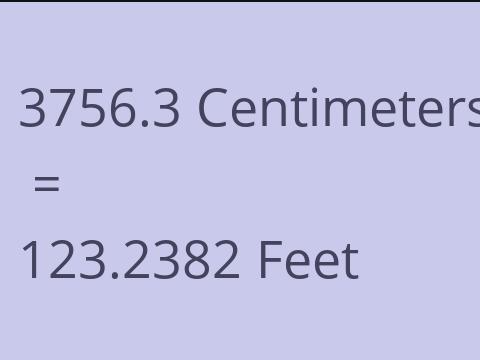 3756.3 CM TO FEET
