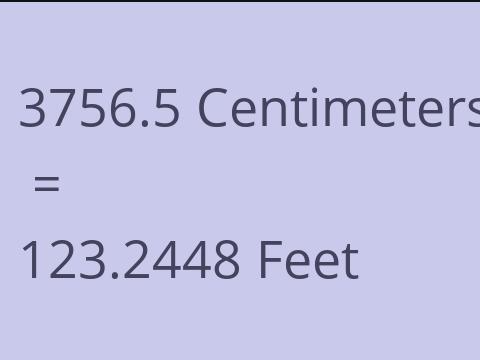 3756.5 CM TO FEET