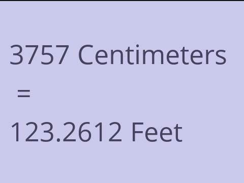 3757 CM TO FEET