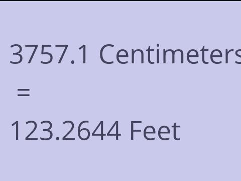 3757.1 CM TO FEET