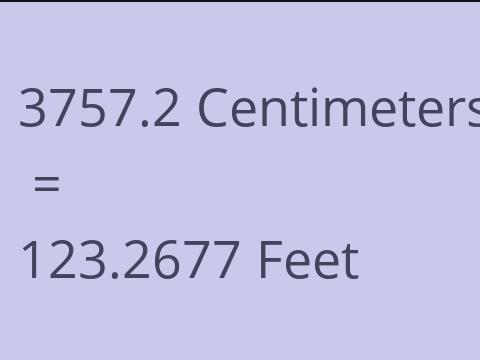 3757.2 CM TO FEET