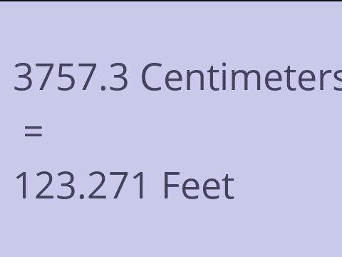3757.3 CM TO FEET