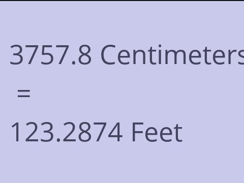 3757.8 CM TO FEET