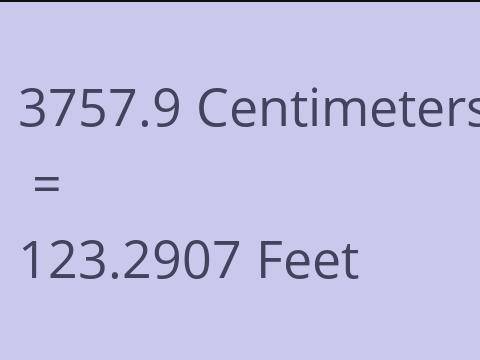 3757.9 CM TO FEET