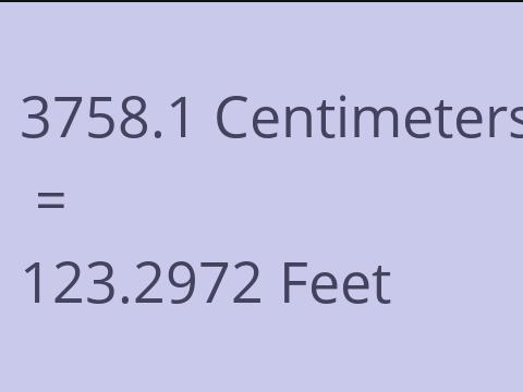 3758.1 CM TO FEET
