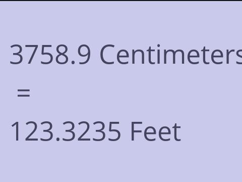 3758.9 CM TO FEET
