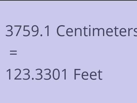 3759.1 CM TO FEET