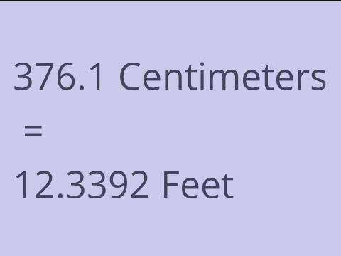 376.1 CM TO FEET