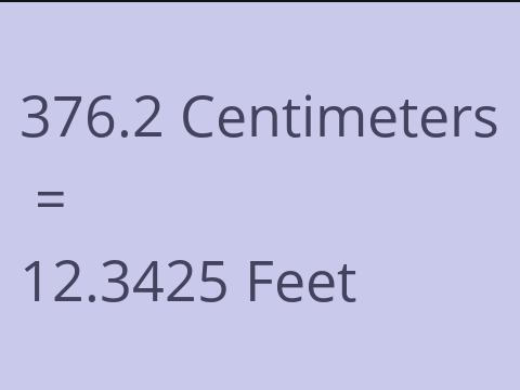 376.2 CM TO FEET