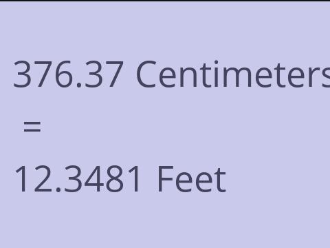 376.37 CM TO FEET