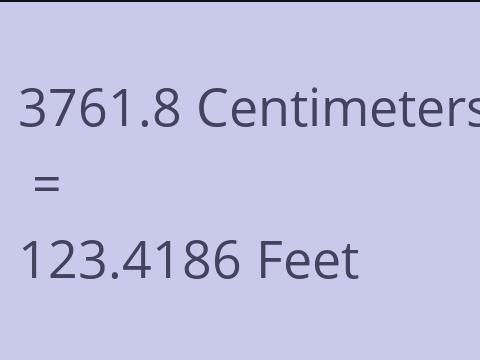 3761.8 CM TO FEET