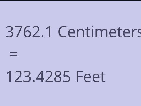 3762.1 CM TO FEET