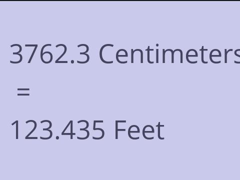 3762.3 CM TO FEET