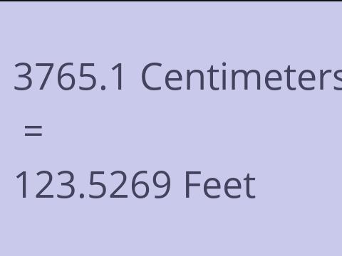 3765.1 CM TO FEET