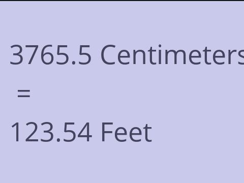 3765.5 CM TO FEET