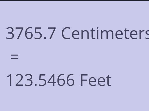 3765.7 CM TO FEET