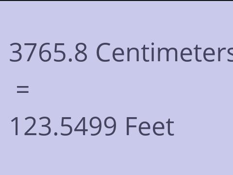3765.8 CM TO FEET