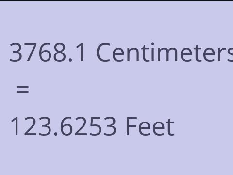 3768.1 CM TO FEET