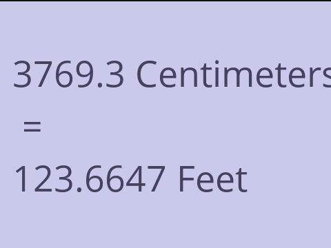 3769.3 CM TO FEET