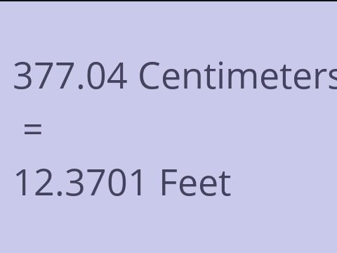 377.04 CM TO FEET