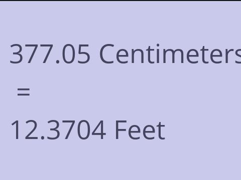 377.05 CM TO FEET