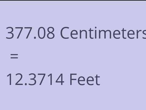 377.08 CM TO FEET