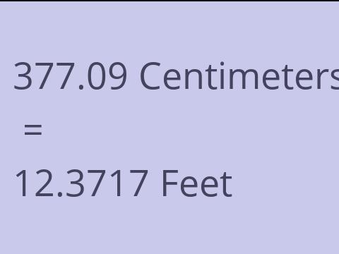 377.09 CM TO FEET