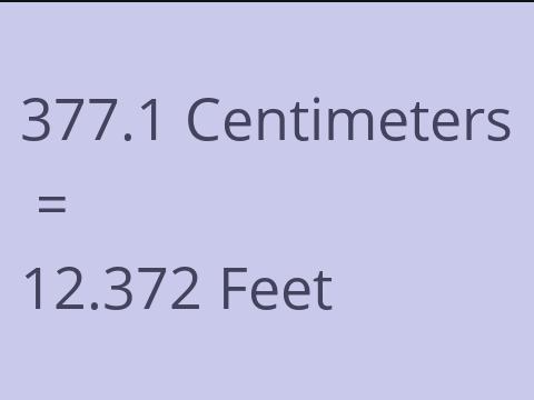 377.1 CM TO FEET