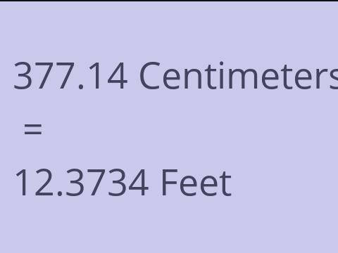 377.14 CM TO FEET