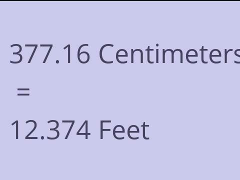 377.16 CM TO FEET