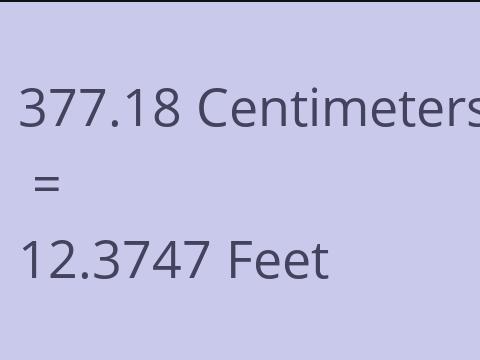 377.18 CM TO FEET