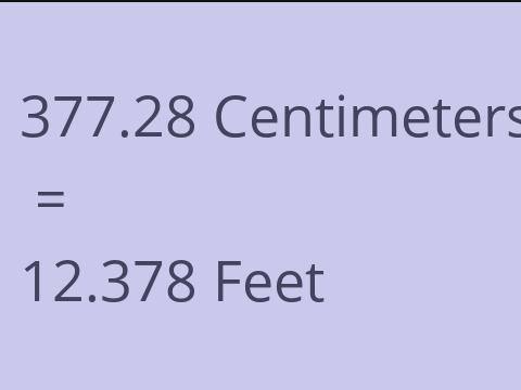 377.28 CM TO FEET