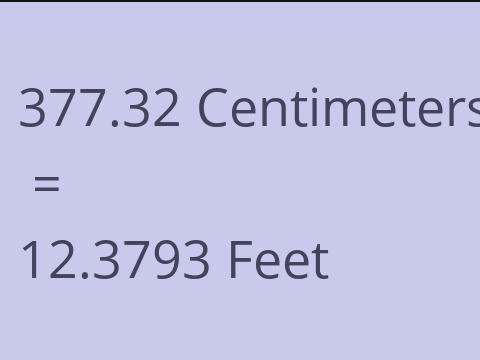 377.32 CM TO FEET